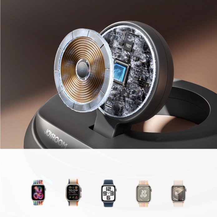 Wnętrze składanej ładowarki indukcyjnej Joyroom JR-W12 do smartwatchów